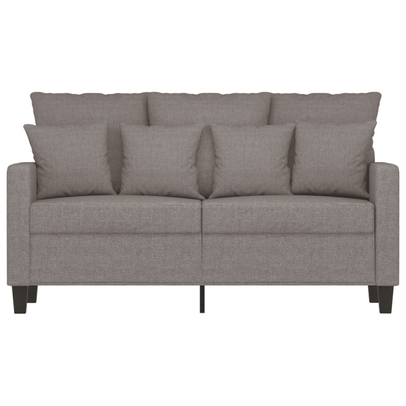 Sofa 2-osobowa, kolor taupe, 120 cm, tapicerowana tkaniną