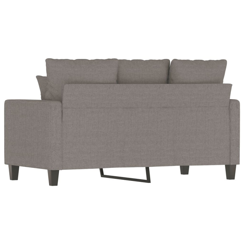 Sofa 2-osobowa, kolor taupe, 120 cm, tapicerowana tkaniną