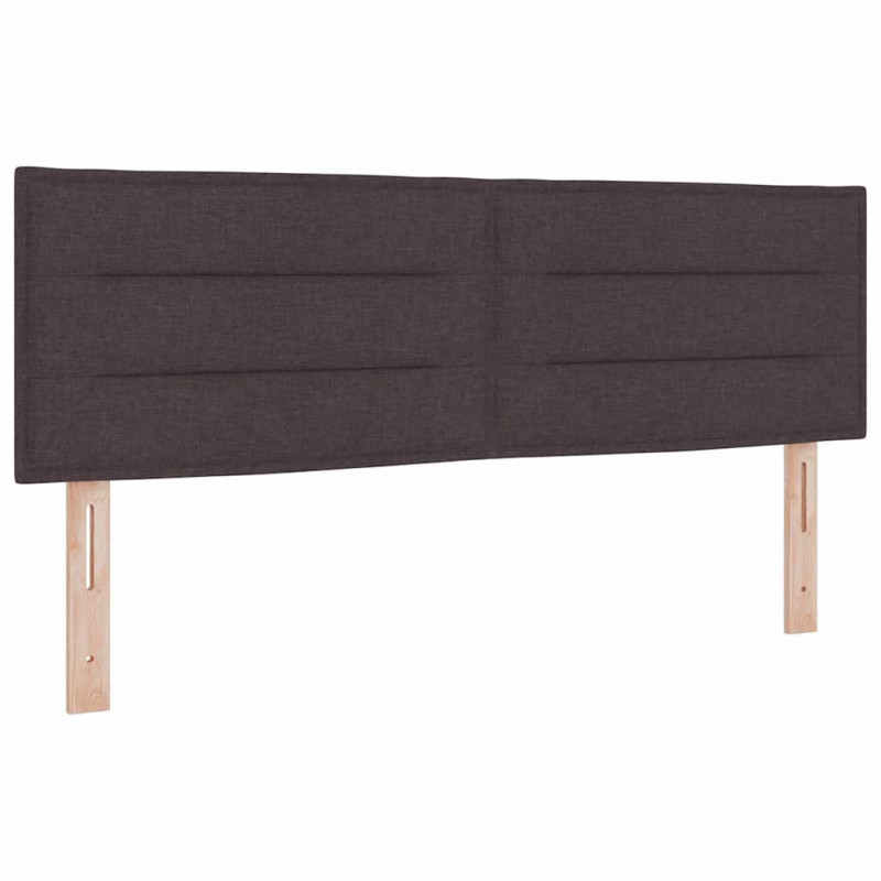 Łóżko sprężynowe z materacem Ciemny brąz 160 x 200 cm tkanina