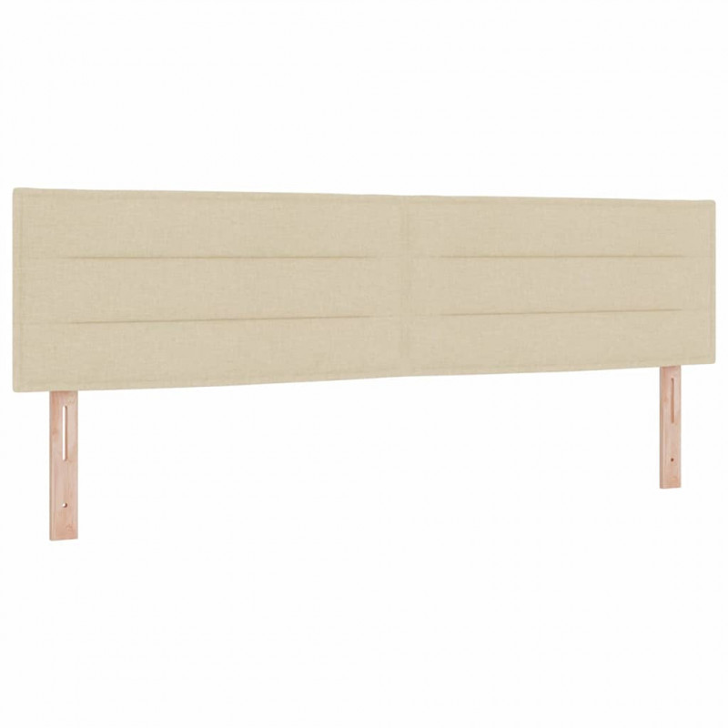 Łóżko sprężynowe z materacem Kremowy 180 x 200 cm tkanina