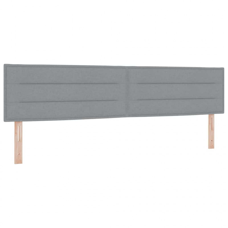 Łóżko sprężynowe z materacem Jasnoszary 200 x 200 cm tkanina