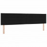 Łóżko sprężynowe z materacem Czarny 200 x 200 cm tkanina
