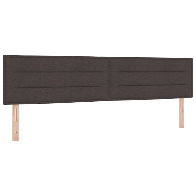 Łóżko sprężynowe z materacem Ciemny brąz 200 x 200 cm tkanina