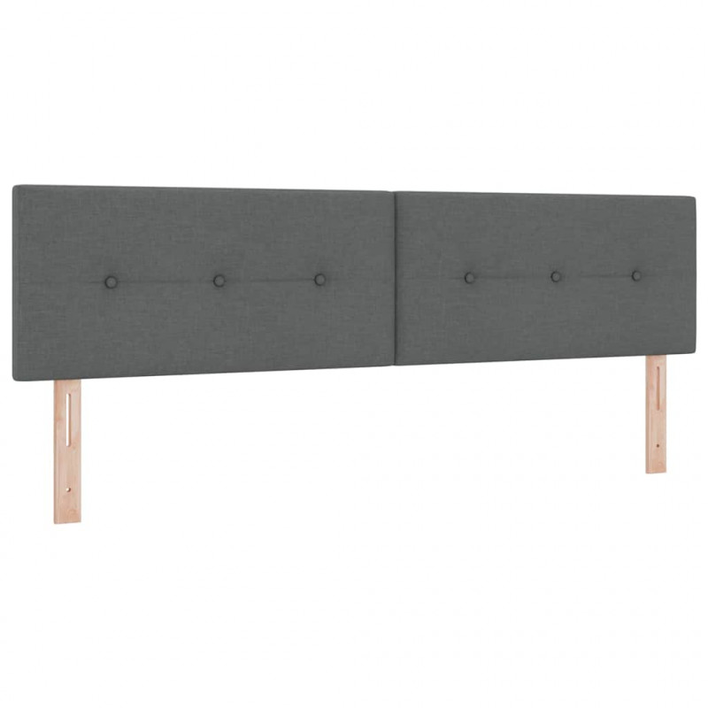 Łóżko sprężynowe z materacem Ciemnoszary 180 x 200 cm tkanina