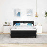 Łóżko sprężynowe z materacem Czarny 160 x 200 cm tkanina