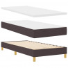 Łóżko sprężynowe z materacem Ciemny brąz 80 x 200 cm tkanina