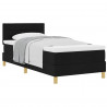 Łóżko sprężynowe z materacem Czarny 90 x 200 cm tkanina