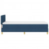 Łóżko sprężynowe z materacem Niebieski 90 x 200 cm tkanina