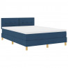 Łóżko sprężynowe z materacem Niebieski 160 x 200 cm tkanina