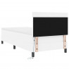 Łóżko sprężynowe Biały 100 x 200 cm Skóra syntetyczna