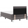 Łóżko sprężynowe Szary 120 x 190 cm Skóra syntetyczna