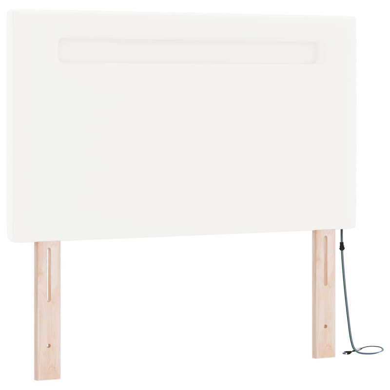 Łóżko sprężynowe Biały 120 x 200 cm Skóra syntetyczna