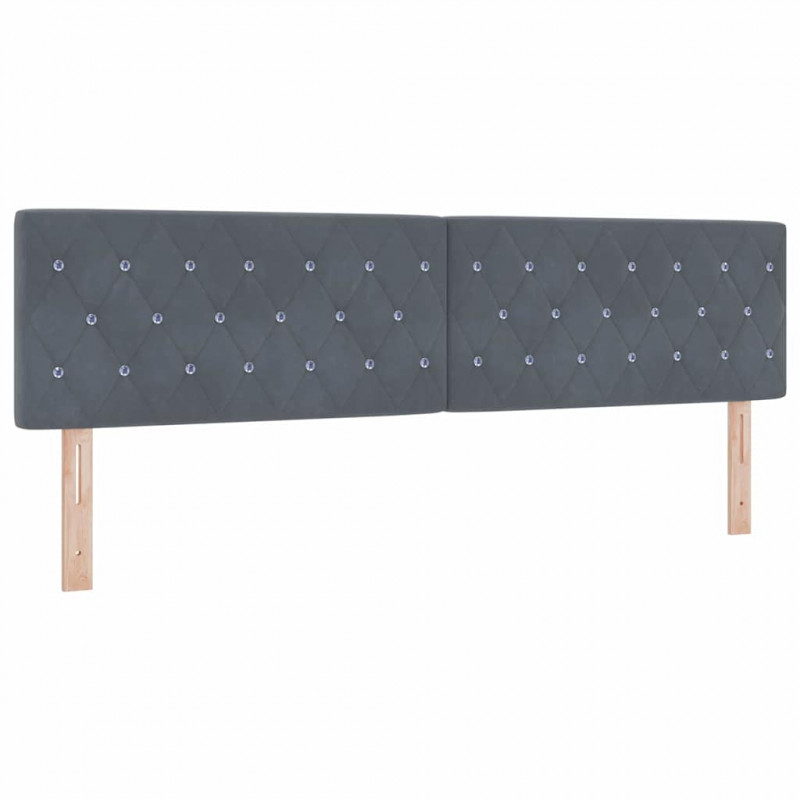 Łóżko sprężynowe z materacem Ciemnoszary 180 x 200 cm Aksamit