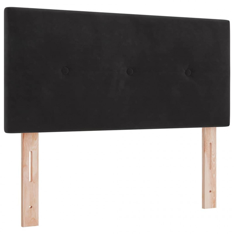 Łóżko sprężynowe z materacem Czarny 90 x 200 cm Aksamit