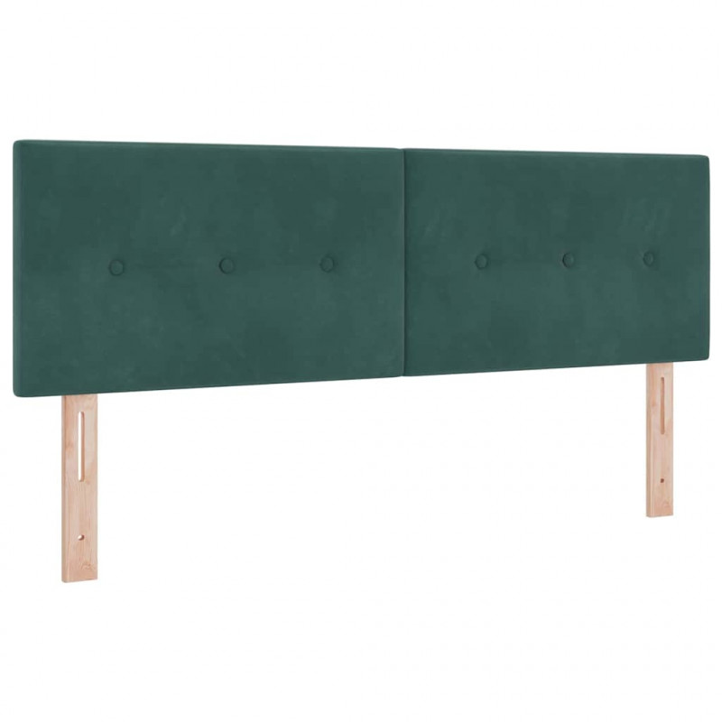 Łóżko sprężynowe z materacem Ciemna zieleń 140 x 200 cm Aksamit
