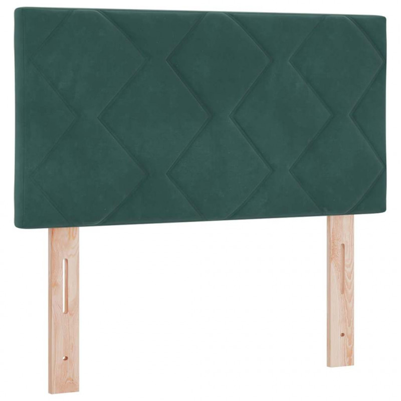 Łóżko sprężynowe z materacem Ciemna zieleń 80 x 200 cm Aksamit