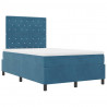Łóżko sprężynowe Ciemnoniebieski 120 x 190 cm Aksamit