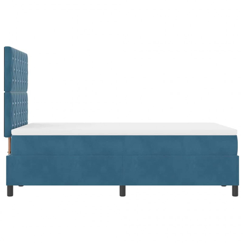 Łóżko sprężynowe Ciemnoniebieski 120 x 200 cm Aksamit