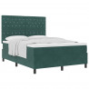 Łóżko sprężynowe z materacem Ciemna zieleń 140 x 190 cm Aksamit