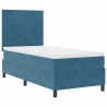 Łóżko sprężynowe Ciemnoniebieski 90 x 190 cm Aksamit