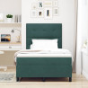 Łóżko sprężynowe z materacem Ciemna zieleń 120 x 200 cm Aksamit