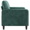 Sofa 2-osobowa, ciemnozielona, 140 cm, tapicerowana aksamitem