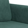 Sofa 2-osobowa, ciemnozielona, 140 cm, tapicerowana aksamitem