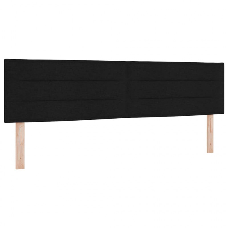 Łóżko sprężynowe z materacem Czarny 180 x 200 cm tkanina