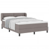 Łóżko sprężynowe z materacem Ciemnoszary 160 x 200 cm tkanina