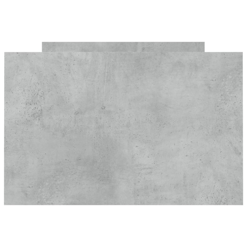 Rama łóżka z wezgłowiem i zanóżkiem, szarość betonu, 75x190 cm