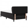 Łóżko sprężynowe z materacem Czarny 90 x 190 cm Aksamit
