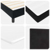 Łóżko sprężynowe z materacem Czarny 100 x 200 cm Aksamit
