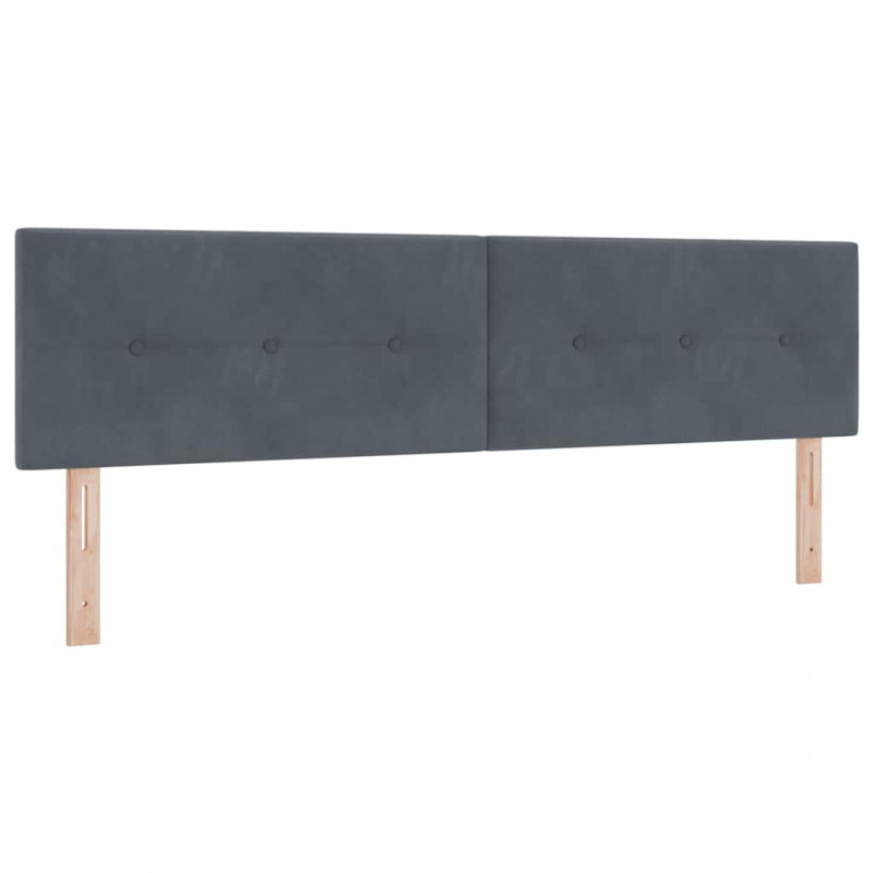 Łóżko sprężynowe z materacem ciemno szary 180 x 200 cm Aksamit