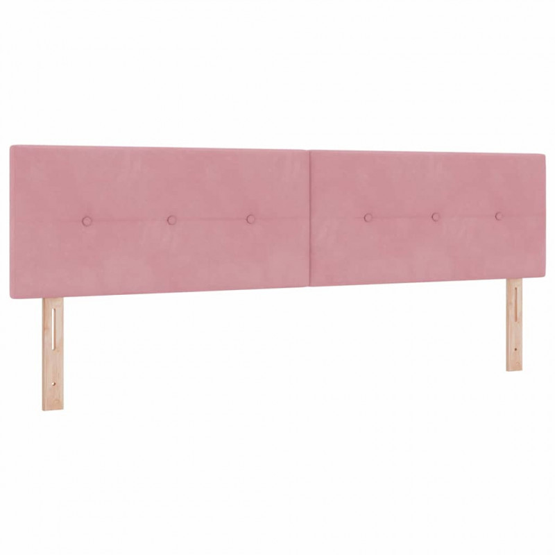 Łóżko sprężynowe z materacem Różowy 180 x 200 cm Aksamit