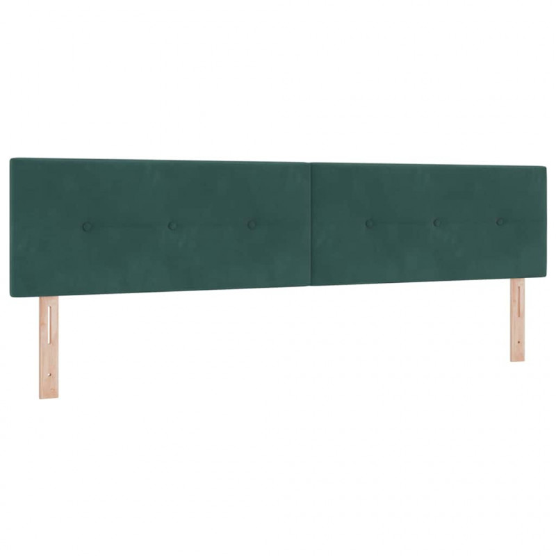 Łóżko sprężynowe z materacem Ciemnozielony 200 x 200 cm Aksamit