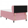 Łóżko sprężynowe z materacem Różowy 100 x 200 cm Aksamit