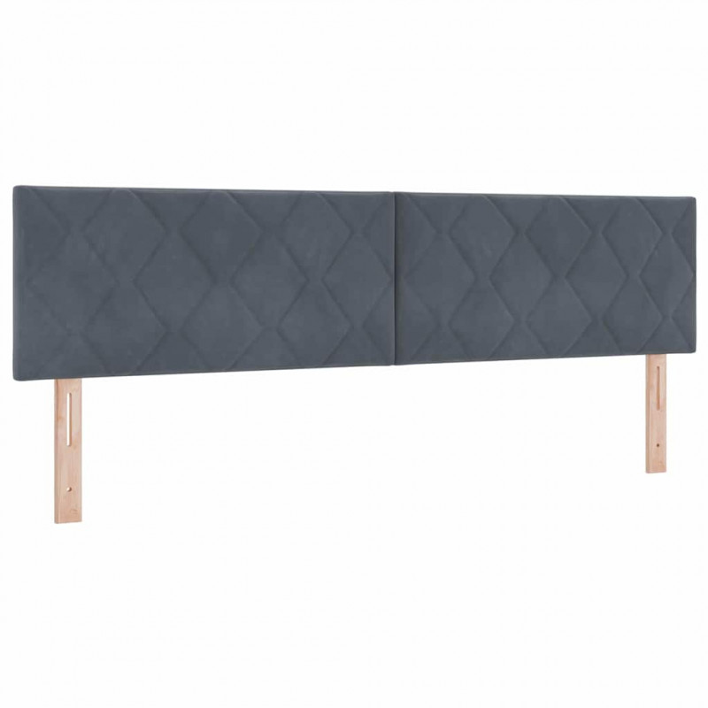 Łóżko sprężynowe z materacem ciemno szary 180 x 200 cm Aksamit