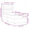 Łóżko sprężynowe z materacem Kremowy 100 x 200 cm tkanina