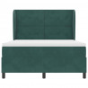 Łóżko sprężynowe z materacem Ciemna zieleń 190 x 140 cm Aksamit