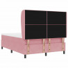 Łóżko sprężynowe z materacem Różowy 190 x 140 cm Aksamit