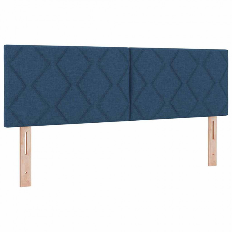 Łóżko sprężynowe z materacem Niebieski 200 x 160 cm tkanina
