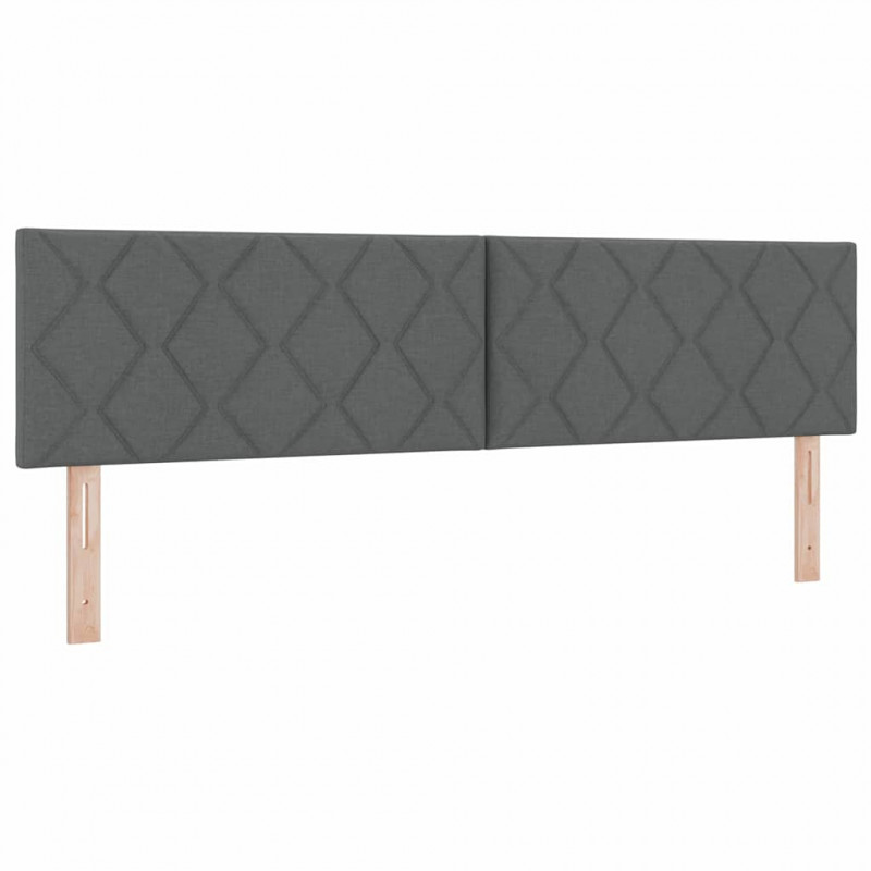 Łóżko sprężynowe z materacem ciemno szary 180 x 200 cm tkanina