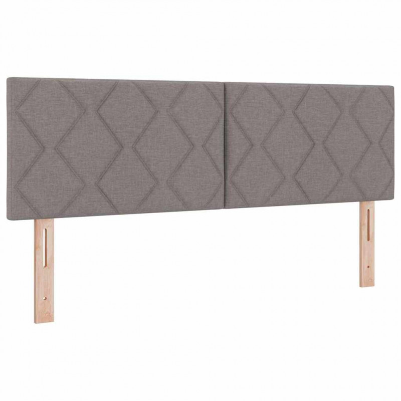 Łóżko sprężynowe z materacem Ciemnoszary 200 x 160 cm tkanina