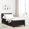 Łóżko sprężynowe z materacem Czarny 190 x 90 cm Aksamit