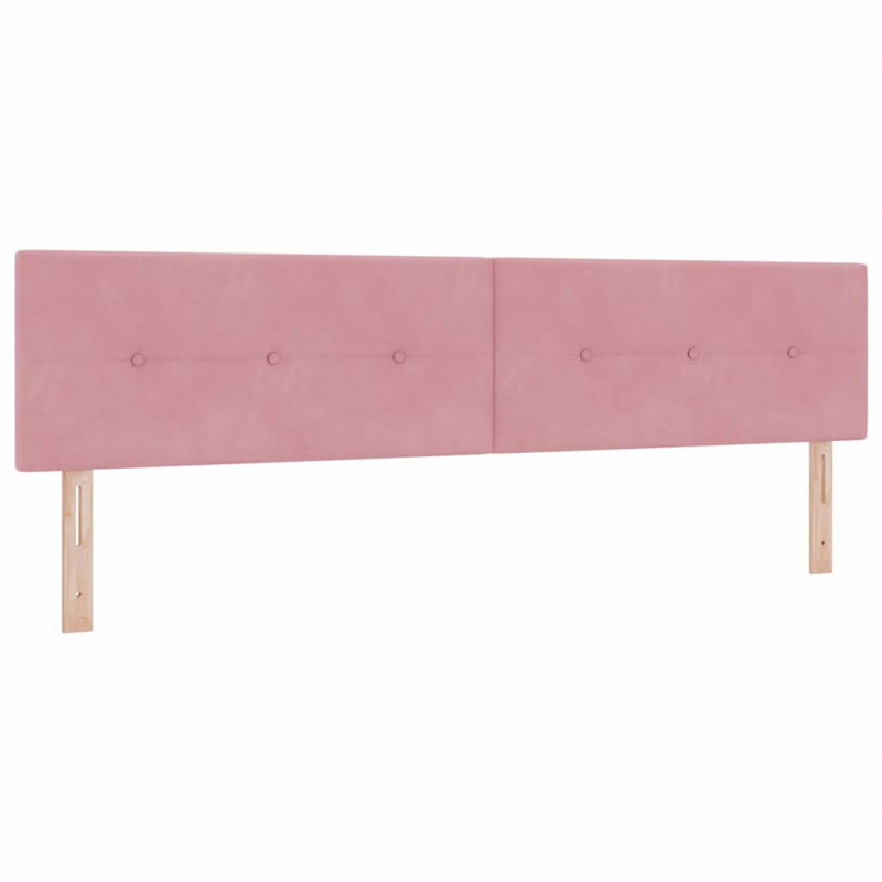 Łóżko sprężynowe z materacem Różowy 200 x 200 cm Aksamit