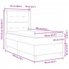 Łóżko sprężynowe z materacem Czarny 190 x 90 cm tkanina