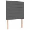 Łóżko sprężynowe z materacem Ciemnoszary 80 x 200 cm tkanina