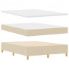 Łóżko sprężynowe z materacem Kremowy 140 x 200 cm tkanina