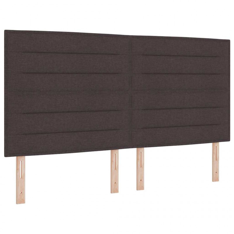 Łóżko sprężynowe z materacem Ciemny brąz 180 x 200 cm tkanina