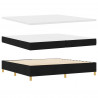 Łóżko sprężynowe z materacem Czarny 200 x 200 cm tkanina